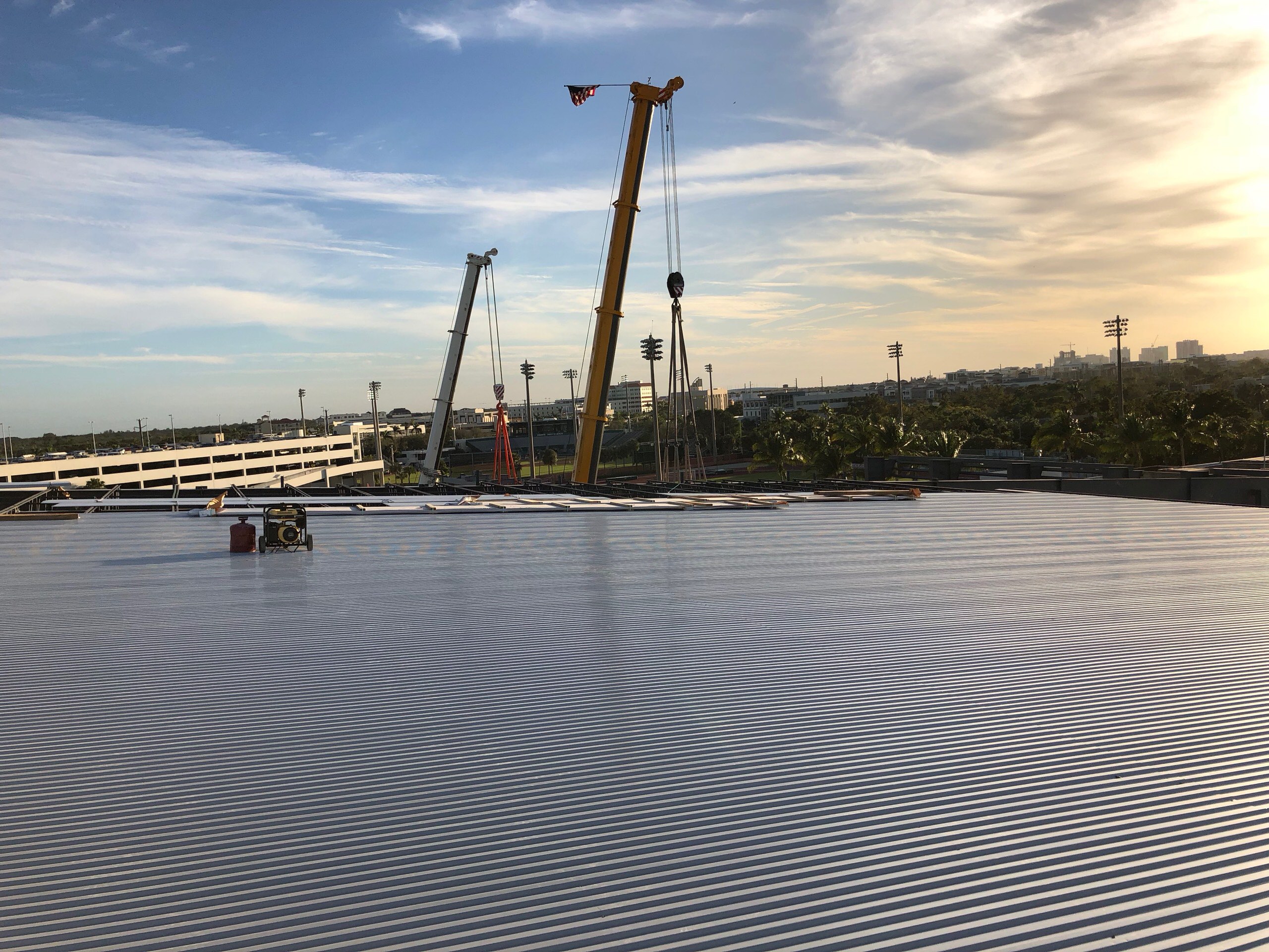  View of supertruss from roof 