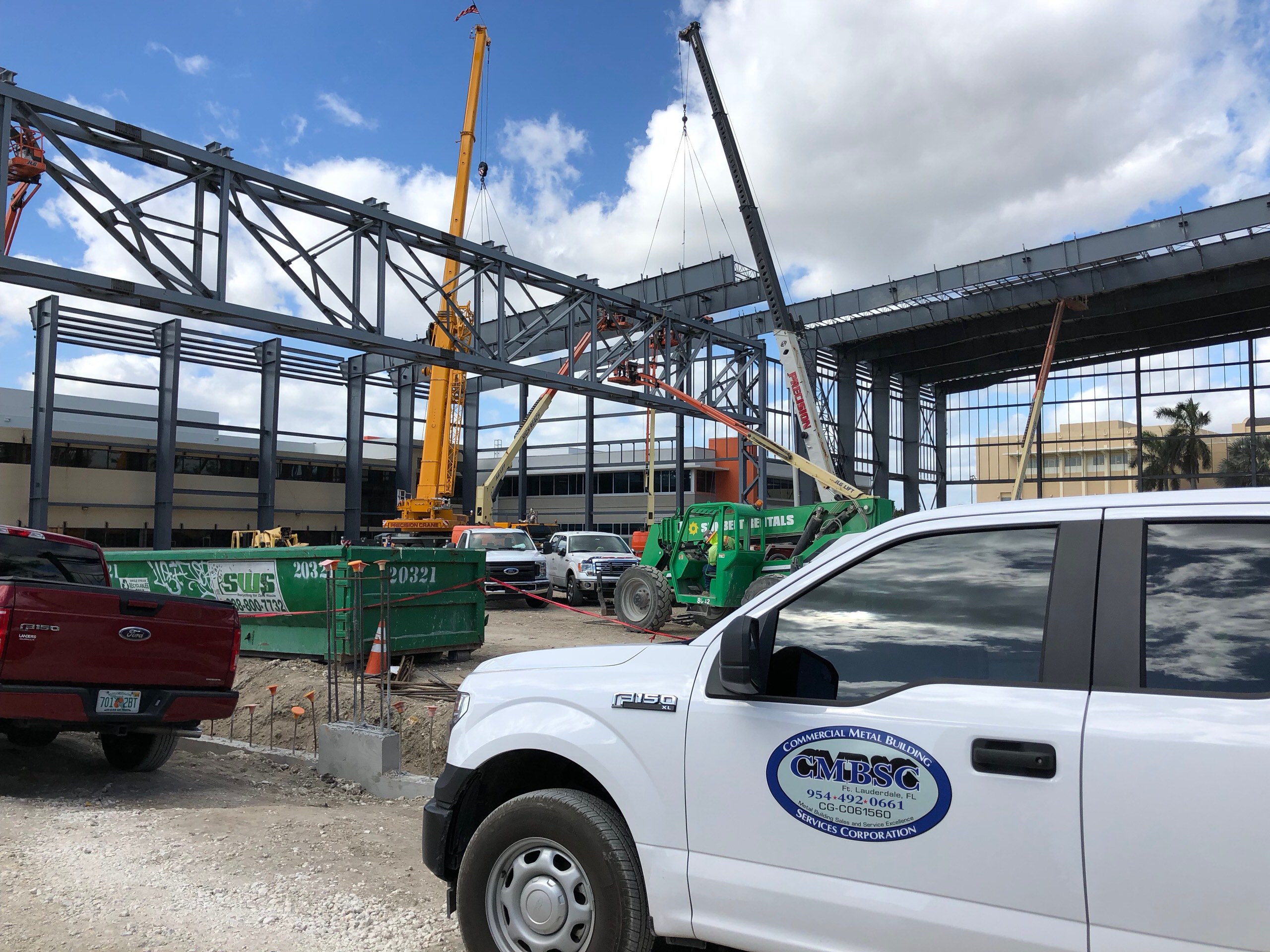  Setting grids below the supertruss 