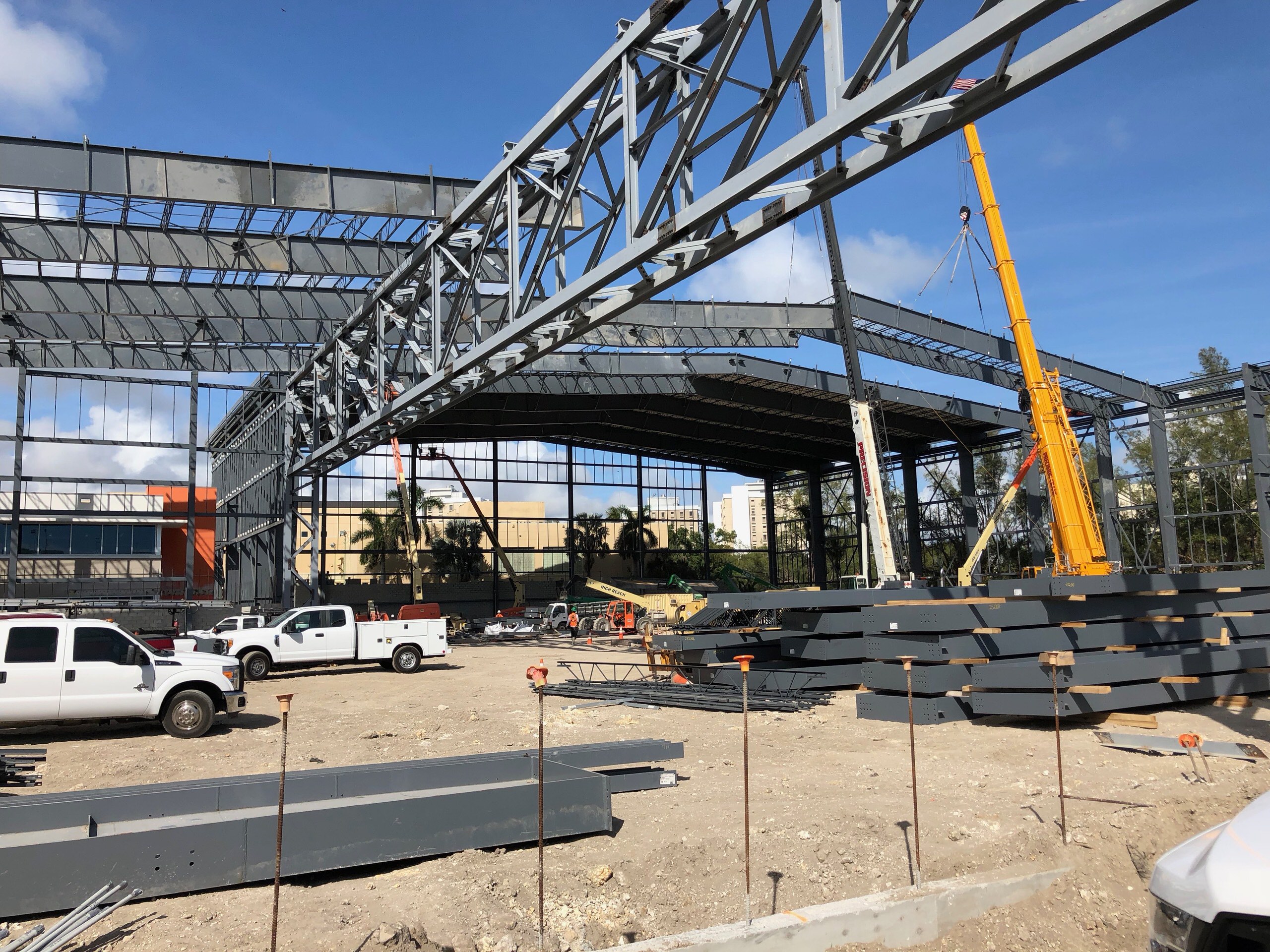 Erecting roof struture over offices area 