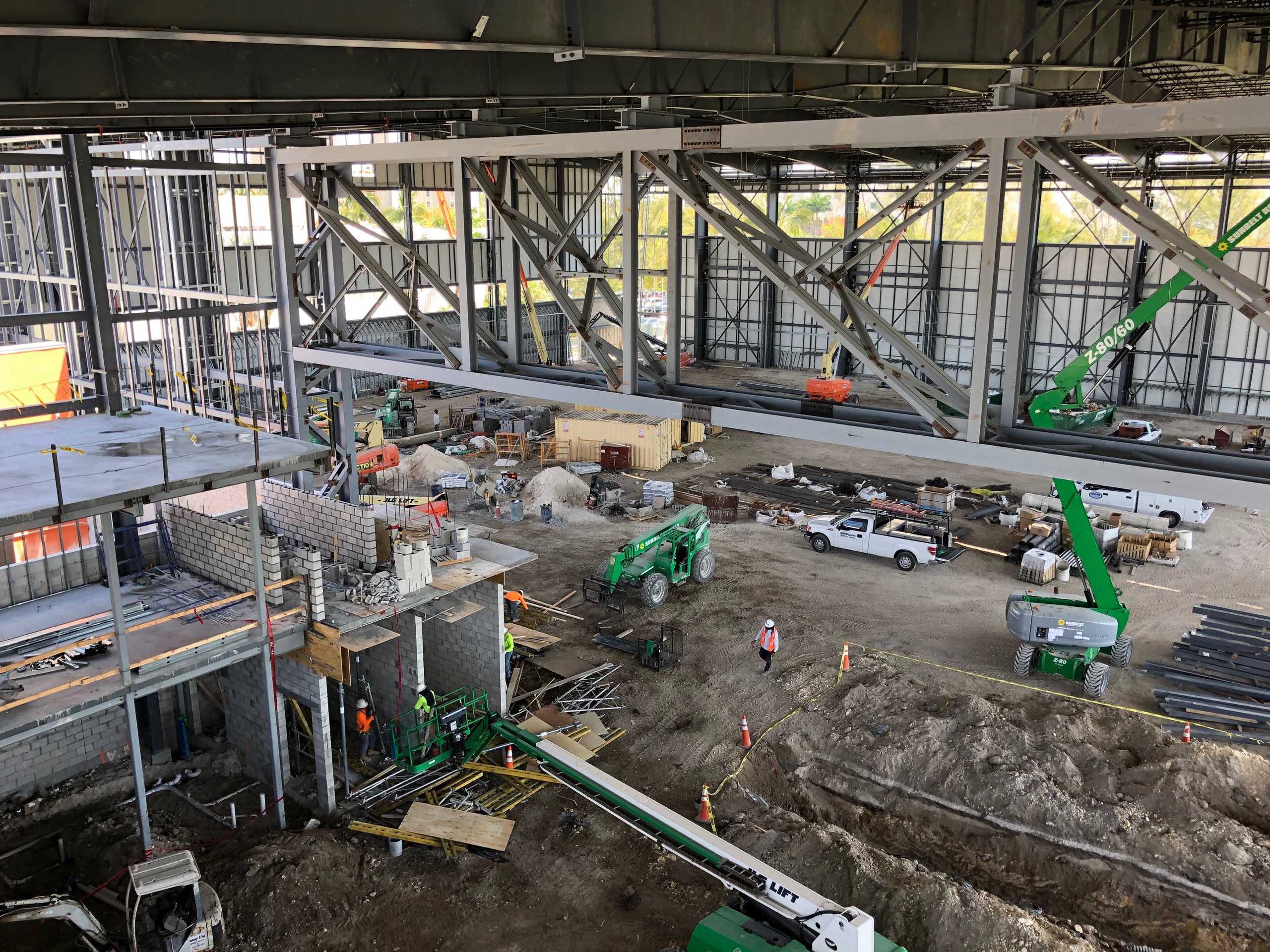  View SE from over the office mezzanine 
