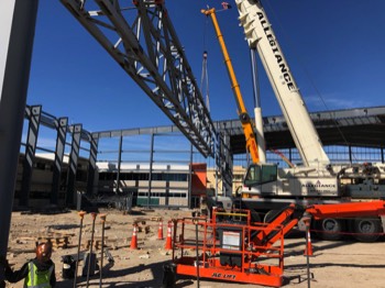  Supertruss lifted, 200,000 lbs 