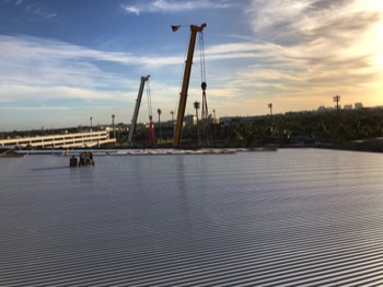  View of supertruss from roof 