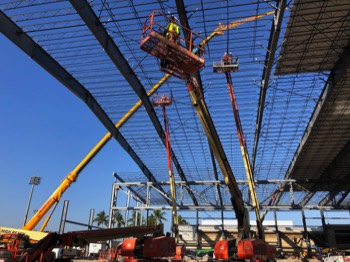  Nearing steel erection complete 
