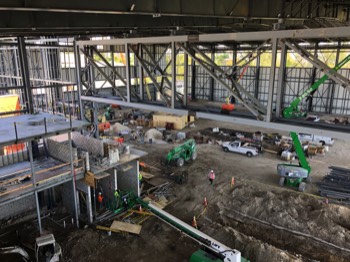  View SE from over the office mezzanine 