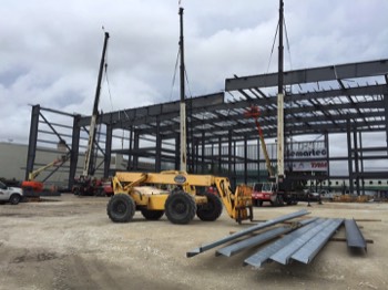  LAN Cargo Hangar Clearspan Frames Erection 