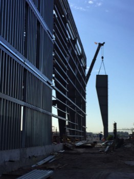  LAN Cargo Hangar Big Columns Erection 